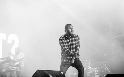 Kendrick Lamar performing on the Jimmy Fallon show.