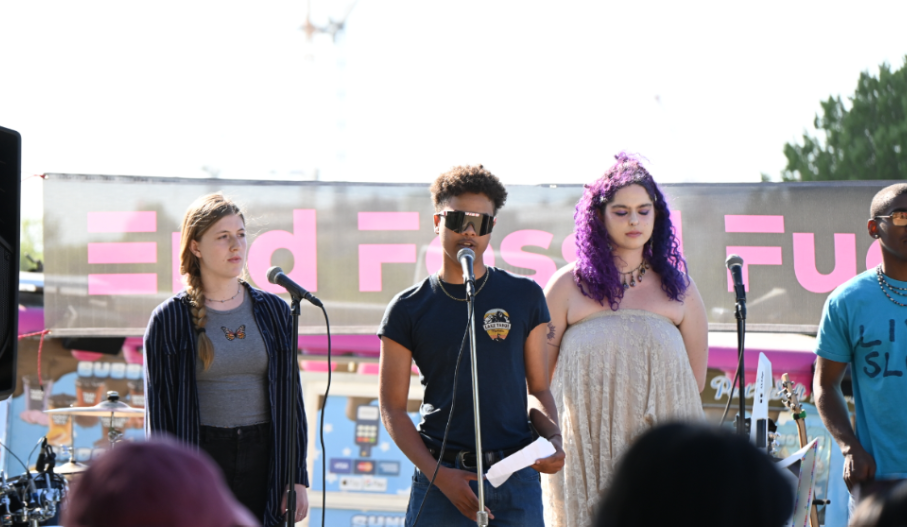 High school plaintiffs from the Held vs. the State of Montana and Juliana vs. The United States Government court cases discuss their advocacy work and the impact of fossil fuel use on youth at the Earth Day concert to End Fossil Fuels. 