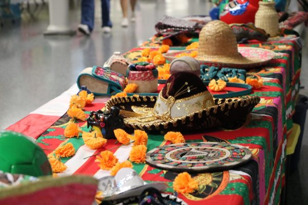 Displaying cultural attire and decorations across tables in Nobel commons, Hispanic Culture Club spreads their Hispanic culture in a variety of ways. “The Hispanic Heritage Event celebrated various Hispanic cultures most simply by asking [people] to help share their culture,” Flores-Diaz said. “We tried to feature a diverse variety of tables representing 10 different countries in Latin America, which were filled with food and decorations from the respective country.”