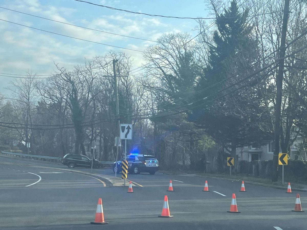 Police pull up to the scene of a crash on Braddock Road outside Jefferson this morning. “The accident blocked Braddock Road, which resulted in significant delays to the arrival of several of our students, staff and buses,” Jefferson's communication support specialist Mike Roth said in an email to the Jefferson community.